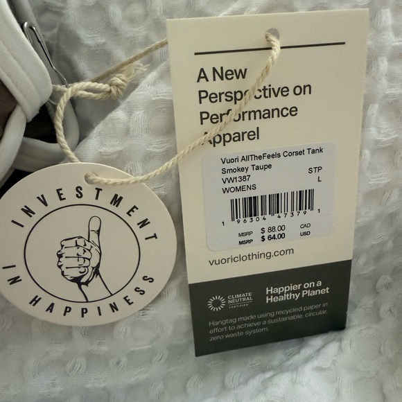 NWT! Vuori Chocolate Brown Leggings and Top Set - Picture 3 of 6